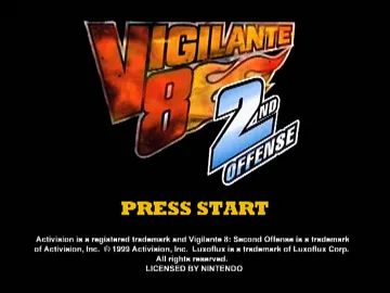 Vigilante 8 - 2nd Offense (USA) screen shot title